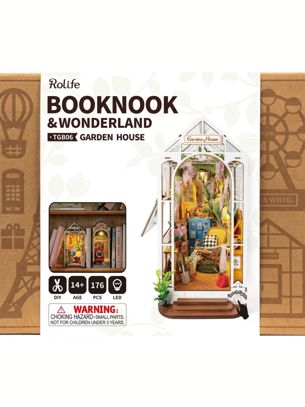Rolife DIY Book Nook Kit - Garden House TGB06
